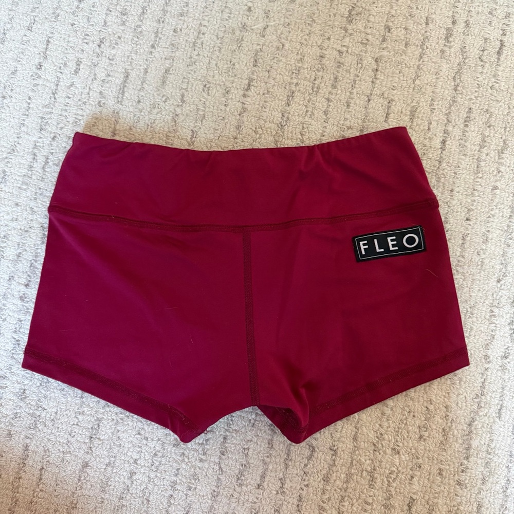 Fleo Women's Burgundy Athletic Shorts